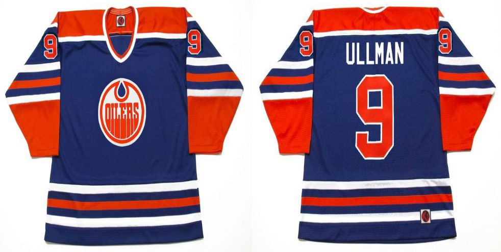2019 Men Edmonton Oilers 9 Ullman Blue CCM NHL jerseys